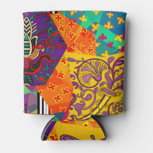 Indian Turkish Festive Patchwork Mandala Can Cooler