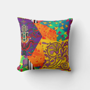 Indian Turkish Festive Patchwork Mandala Cushion