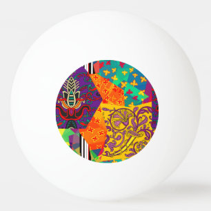 Indian Turkish Festive Patchwork Mandala Ping Pong Ball