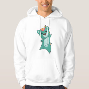 Indian Turquoise Bear Carnival Teddy Feather Hoodie