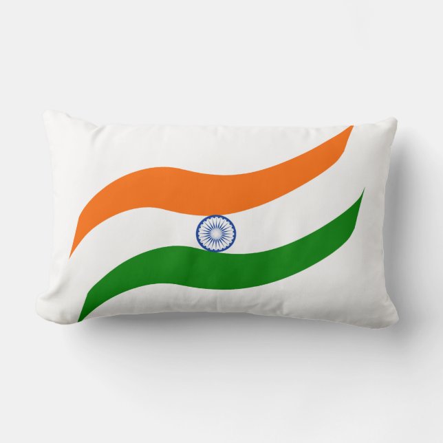 Indian undulating flag lumbar cushion (Front)