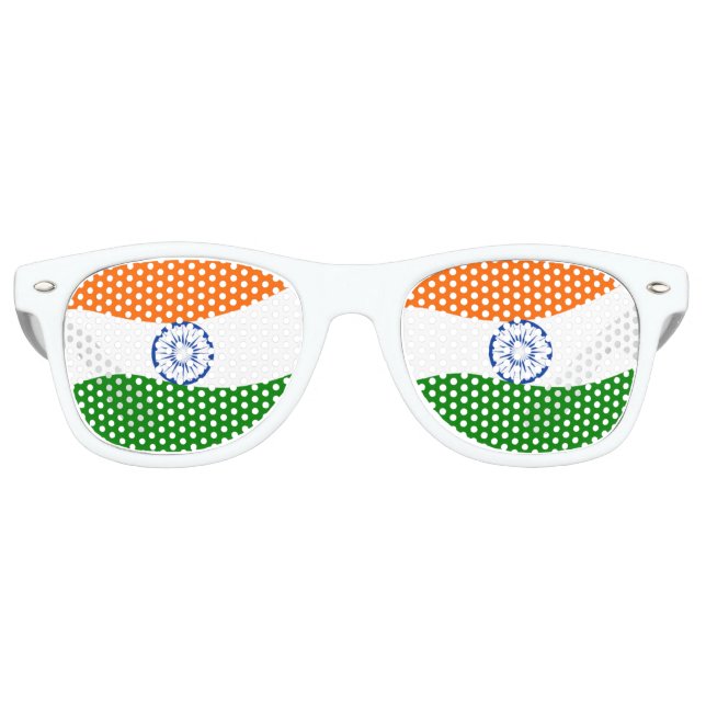 Indian undulating flag retro sunglasses (Front)