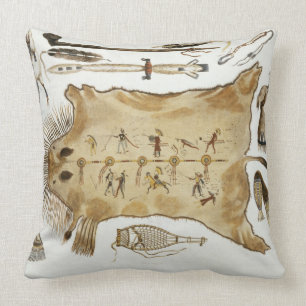 Indian Utensils and Arms, plate 21 from Volume 2 o Cushion