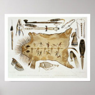 Indian Utensils and Arms, plate 21 from Volume 2 o Poster