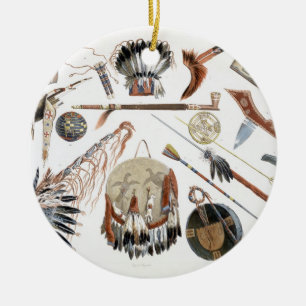 Indian Utensils and Arms, plate 48 from Volume 2 o Ceramic Tree Decoration