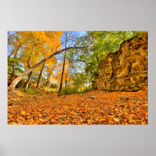 Indian Village Canyon in Fall, Columbus, Ohio Poster