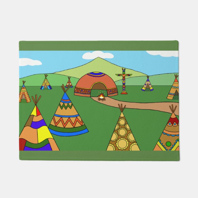 Indian Village Doormat (Front)