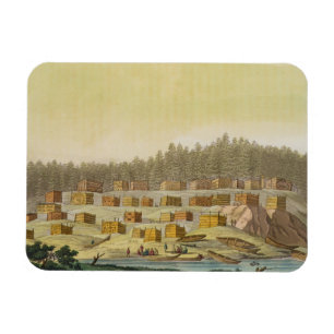 Indian Village, New Georgia, Alaska (colour engrav Magnet