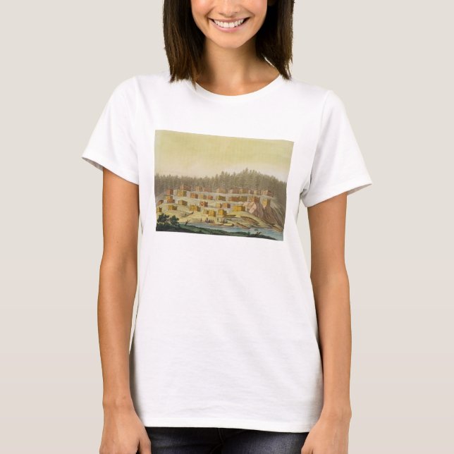 Indian Village, New Georgia, Alaska (colour engrav T-Shirt (Front)