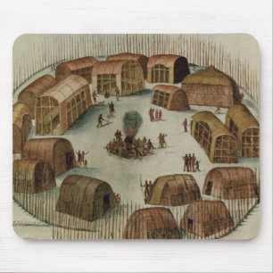 Indian Village of Pomeiooc Mouse Pad