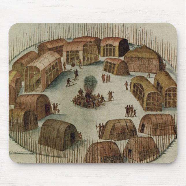 Indian Village of Pomeiooc Mouse Pad (Front)