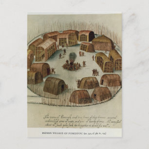 Indian Village of Pomeiooc Postcard