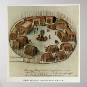 Indian Village of Pomeiooc Poster
