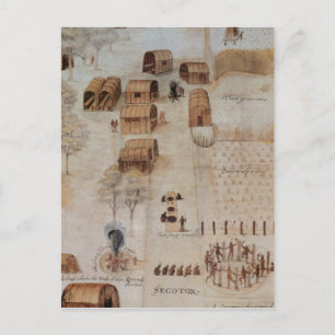 Indian Village of Secoton Postcard
