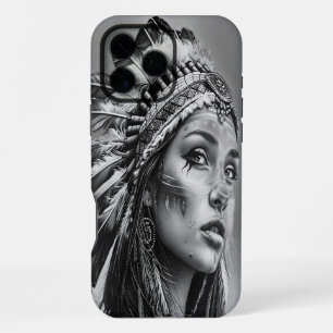 Indian warrior girl in traditional attire iPhone 16 pro max case