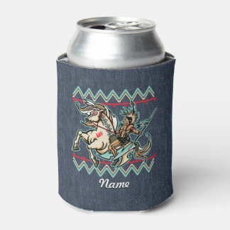Indian Warrior on Horse Can Cooler