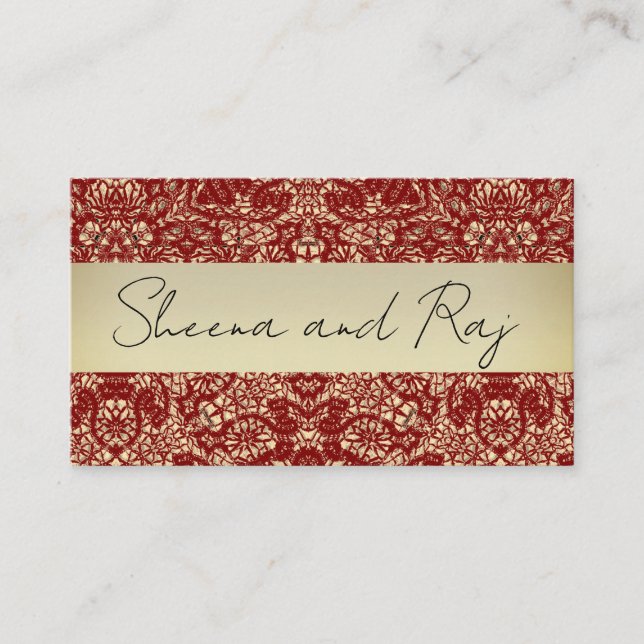 Indian Wedding Business Cards (Front)