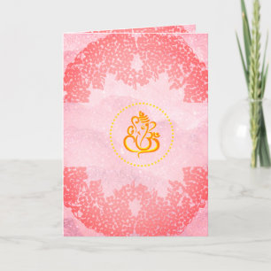 Indian wedding card blush pink and grey