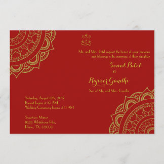 Indian Wedding Card Garba Mehndi (Ganesh)