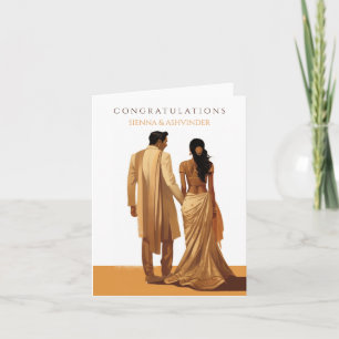 Indian Wedding Congratulations Card