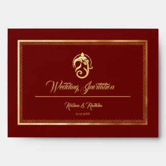 Indian Wedding Ethnic Luxury  Envelope