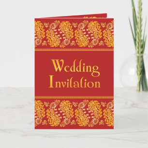 Indian Wedding Folded Card Invitation