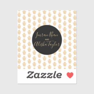 Indian Wedding Gold hamsa Henna Announcement