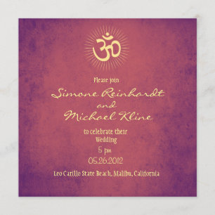 Indian Wedding,Hindu Wedding Invitation, OM Invitation