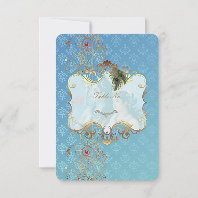 Indian Wedding II - Table Number Card (Front)