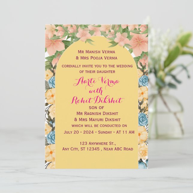 Indian Wedding Invitation (Standing Front)