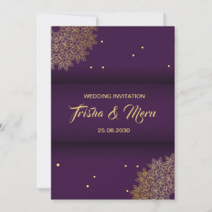 Indian Wedding Invitation Ethnic Mandala