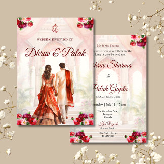 Indian wedding invitation Hindu wedding invitation