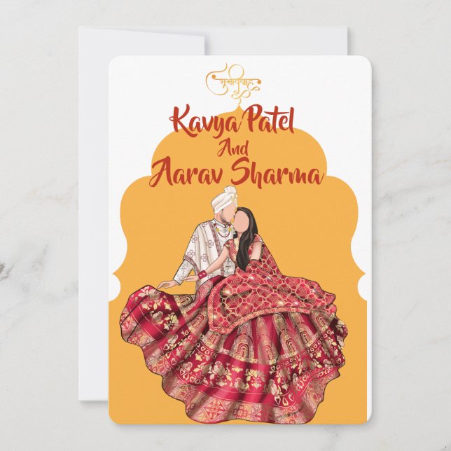 Indian Wedding Invitations for USA (Front)
