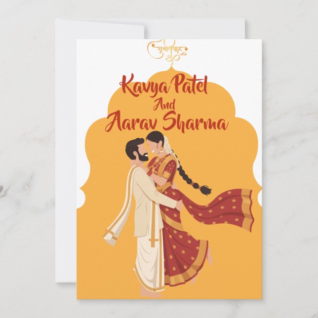 Indian Wedding Invitations for USA (Front)