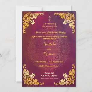 Indian wedding mandala hindu invitation