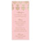 Indian Wedding Menu Cards Baby Pink Gold Damask