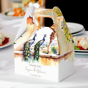 Indian wedding peacock Jaipur palace favours custo Favour Box