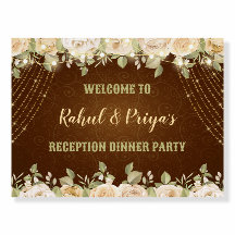 Indian Wedding Reception Dinner Party Sign