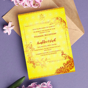 Indian Wedding Reception Invitation