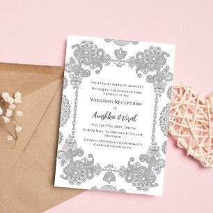 Indian Wedding Reception Invitation