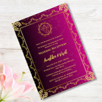 Indian Wedding Reception Invitation