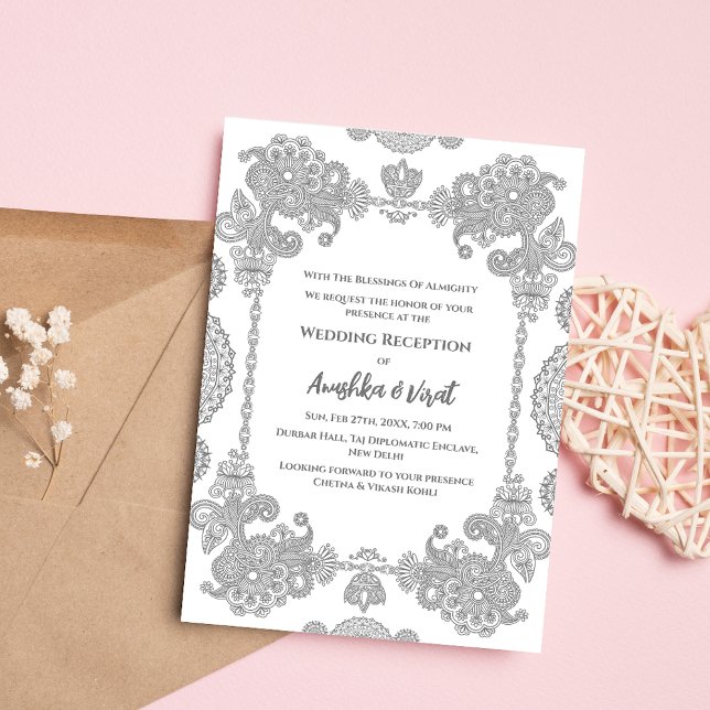 Indian Wedding Reception Invitation (Creator Uploaded)