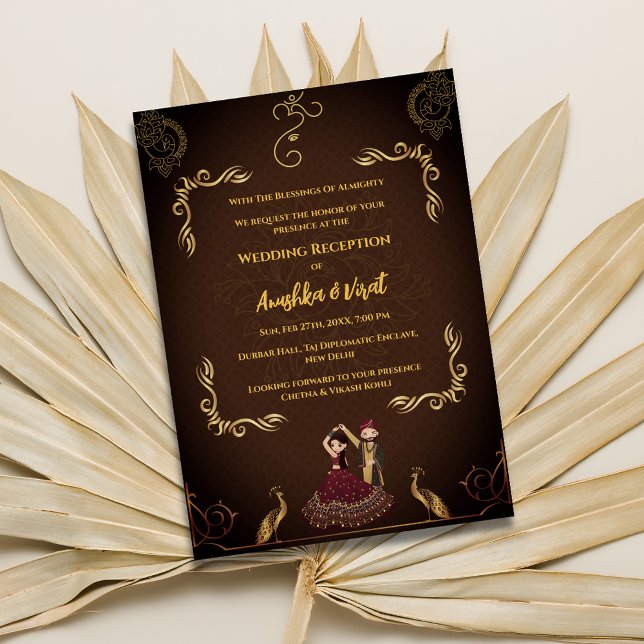 Indian Wedding Reception Invitation (Creator Uploaded)