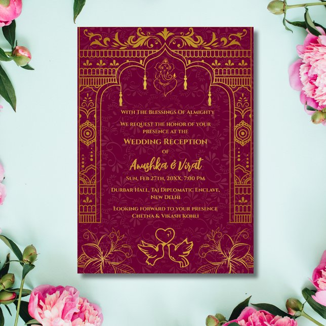 Indian Wedding Reception Invitation (Creator Uploaded)