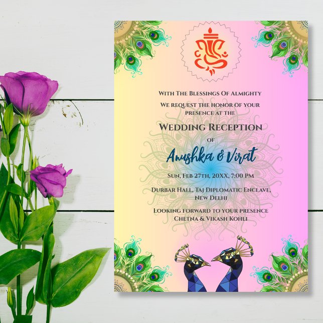 Indian Wedding Reception Invitation (Creator Uploaded)