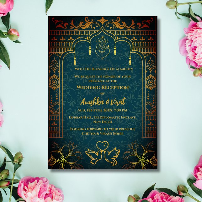 Indian Wedding Reception Invitation (Creator Uploaded)