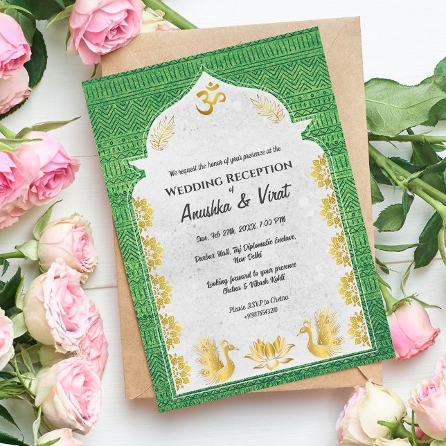 Indian Wedding Reception  Invitation (Creator Uploaded)