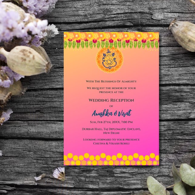 Indian Wedding Reception Invitation (Creator Uploaded)