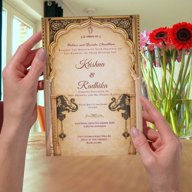 Indian wedding Royal ethnic luxury invitation (Creator Uploaded)