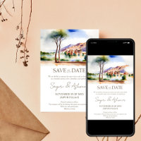 Indian wedding save the date Jaipur palace scenery